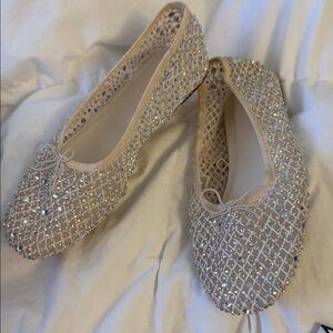 Zara Girls Rhinestone Ballet Flats